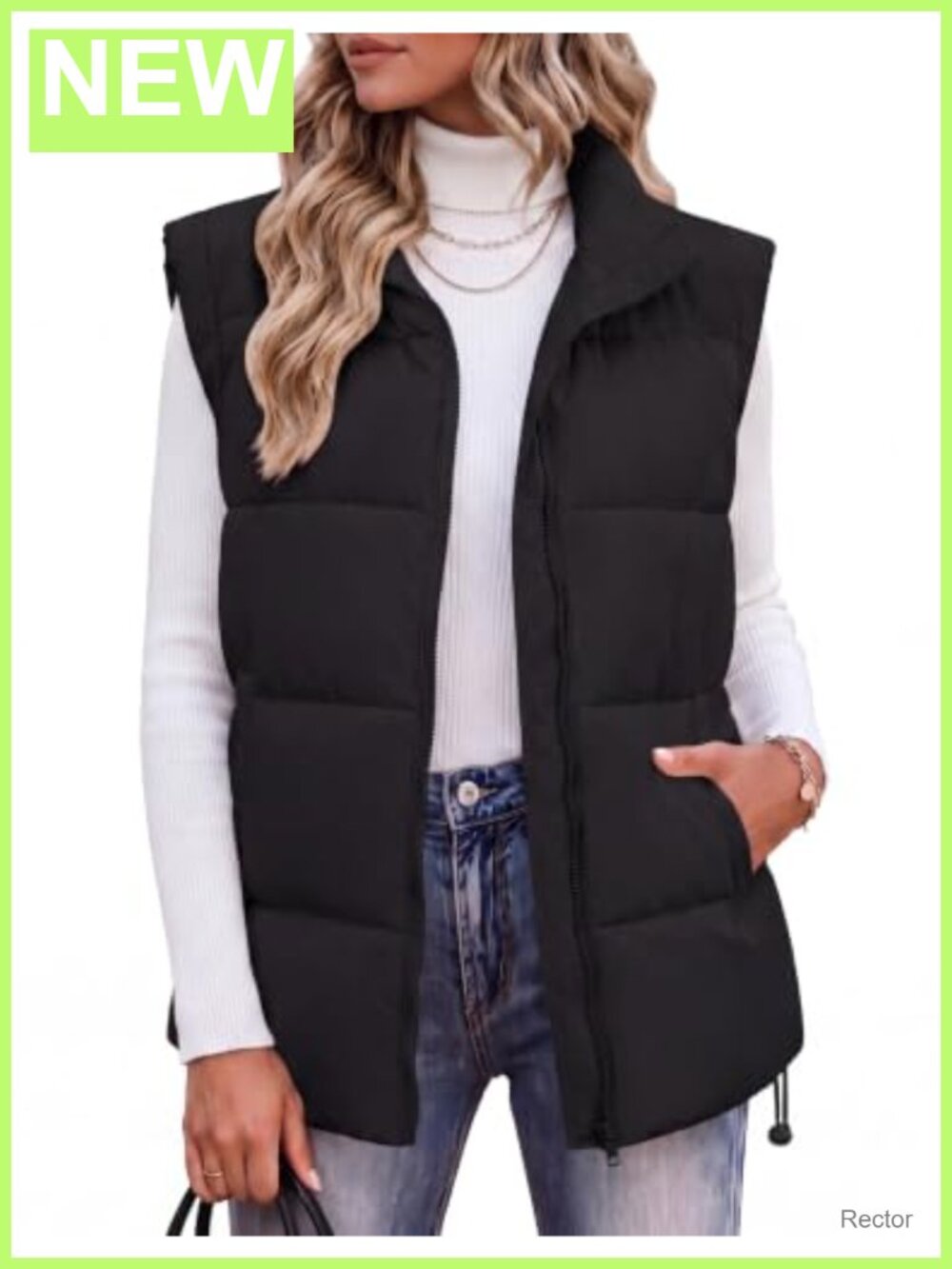 Zeagoo Women's Puffer Vest Sleeveless Lightweight Quilted Zip Winter Coat with